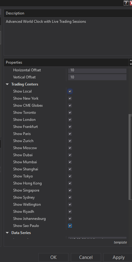 WorldClock showing global markets